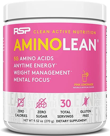 Amazon.com: RSP NUTRITION AminoLean Pre Workout Powder, Amino Energy & Weight Management with BCA... | Amazon (US)