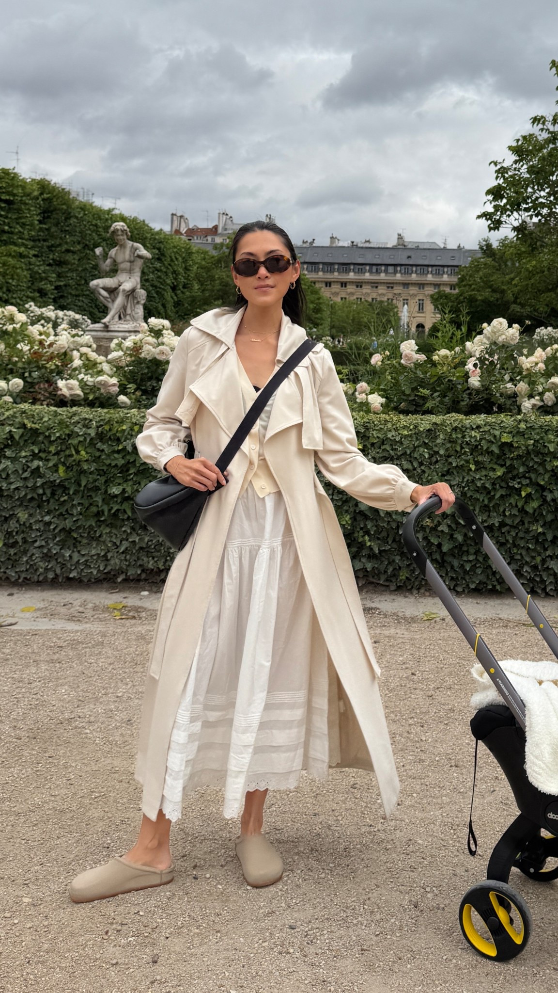 trench is old and sold out but sharing similar ones!! wish I had sized up for a roomier fit 