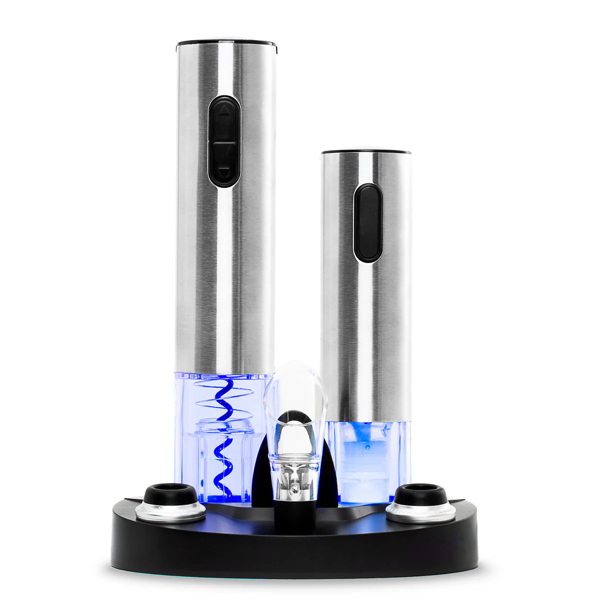 Electric Stainless Steel Wine Opener Set w/ Aerator, Foil Cutter, Charger | Best Choice Products 