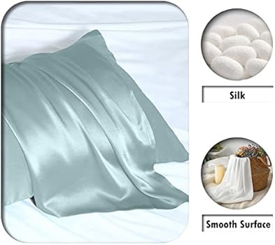 Mulberry Silk Pillowcase for Hair and Skin Standard Size 20"X 26" Pillow Case with Hidden Zipper ... | Amazon (US)
