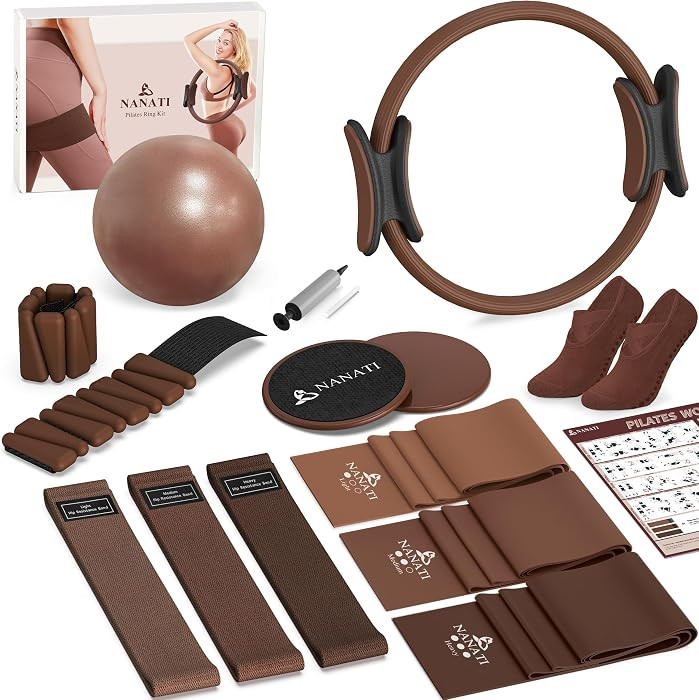 Pilates Kit, Home Pilates Workout Kit for Women, Pilates Equipment with 14.5" Pilates Ring and Ba... | Amazon (US)