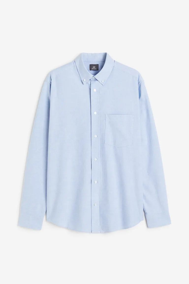 Regular Fit Oxford Shirt - Light blue - Men | H&M US | H&M (US + CA)