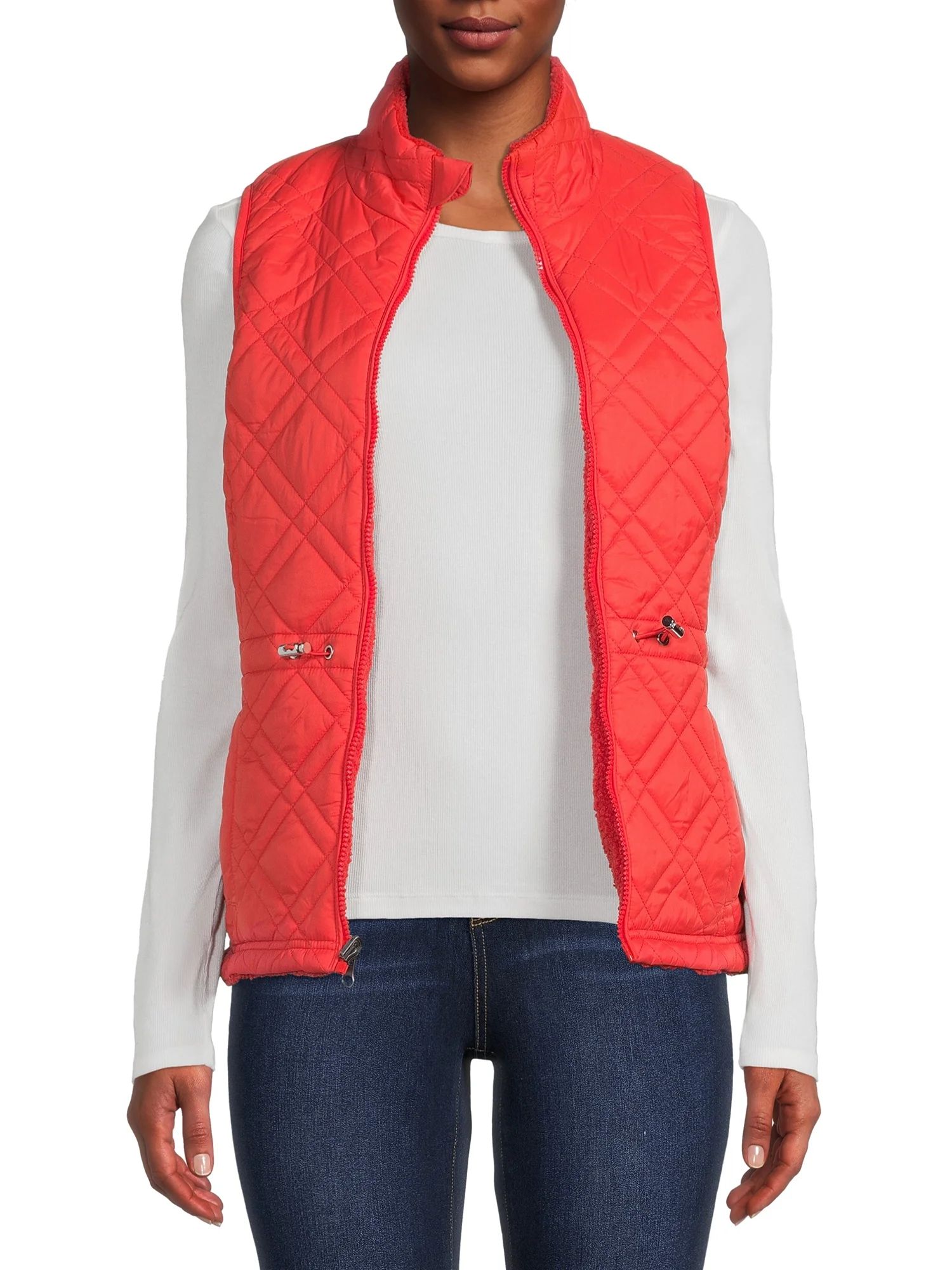 Time and Tru Women's and Women's Plus Size Reversible Quilted Vest - Walmart.com | Walmart (US)