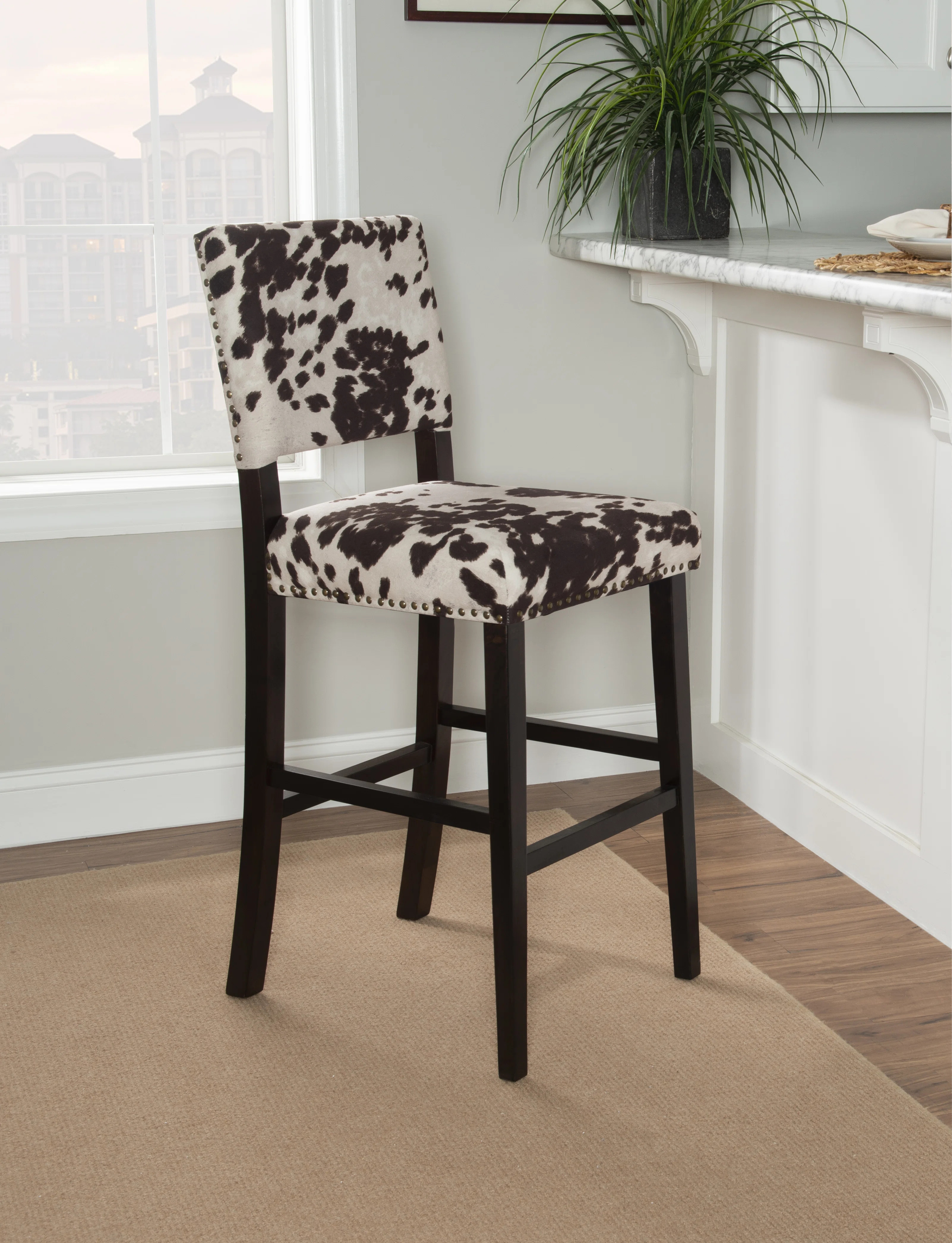 Kias Upholstered Nailhead Trim Counter and Bar Stool | Wayfair North America