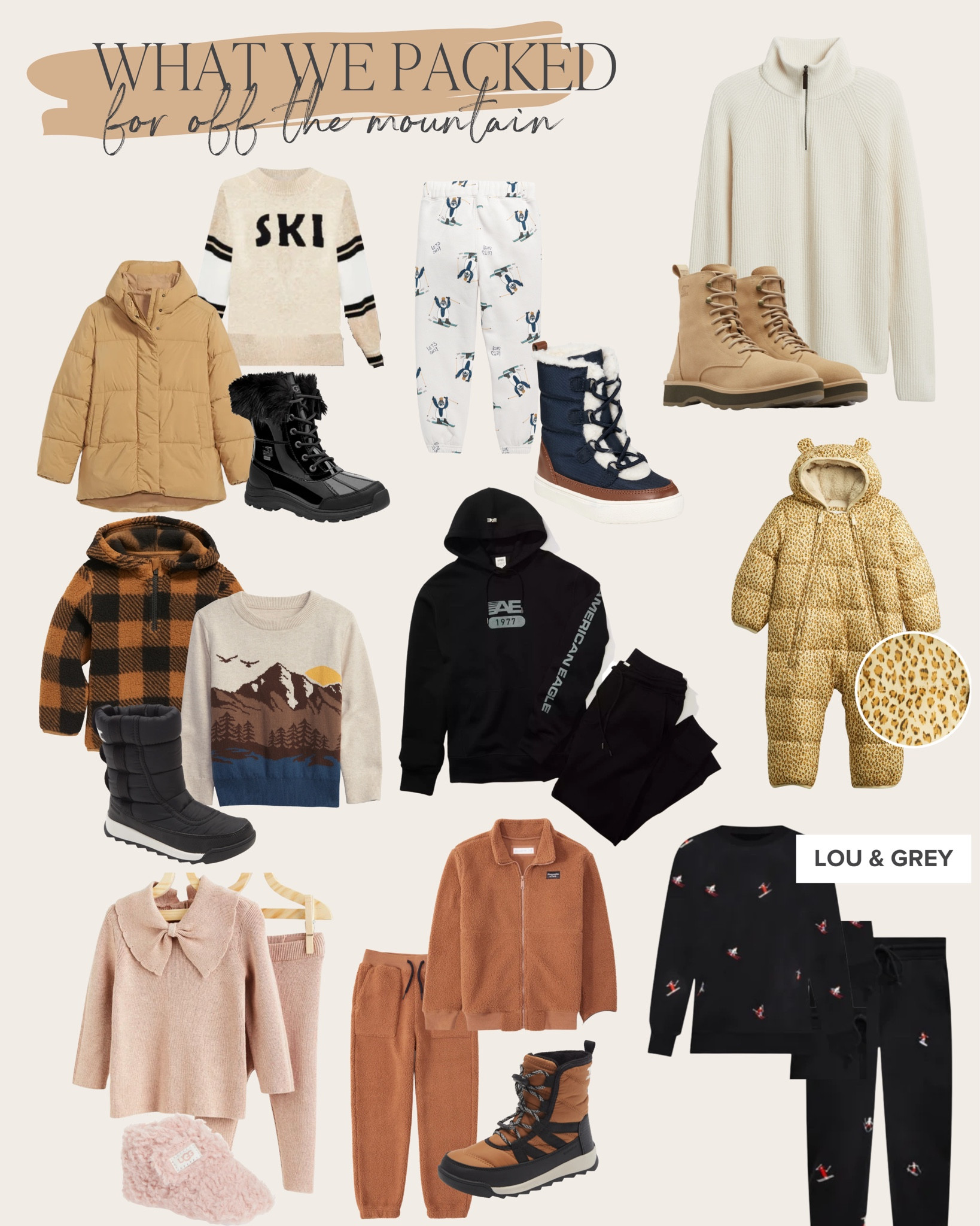 What we packed for off the mountain!

#LTKSeasonal #LTKfamily #LTKstyletip