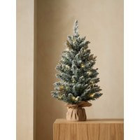 M&S 3ft Pre-Lit Snowy Glamour Christmas Tree Green Mix | Marks & Spencer (UK)