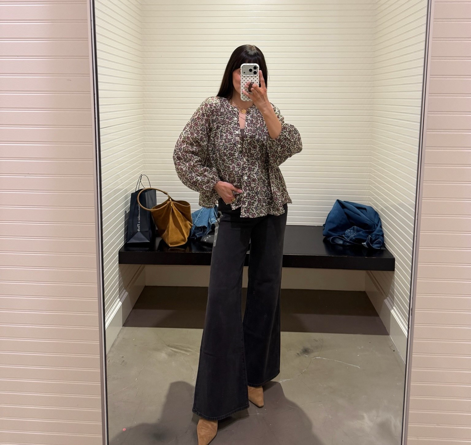 Express haul! @Express 
Wearing xs tops 
S dress 
2s black flares (size up in this wash, no stretch) & 0s in denim flares 

Petite and toddler mom friendly fall outfits

#LTKSeasonal #LTKootd #LTKSaleAlert