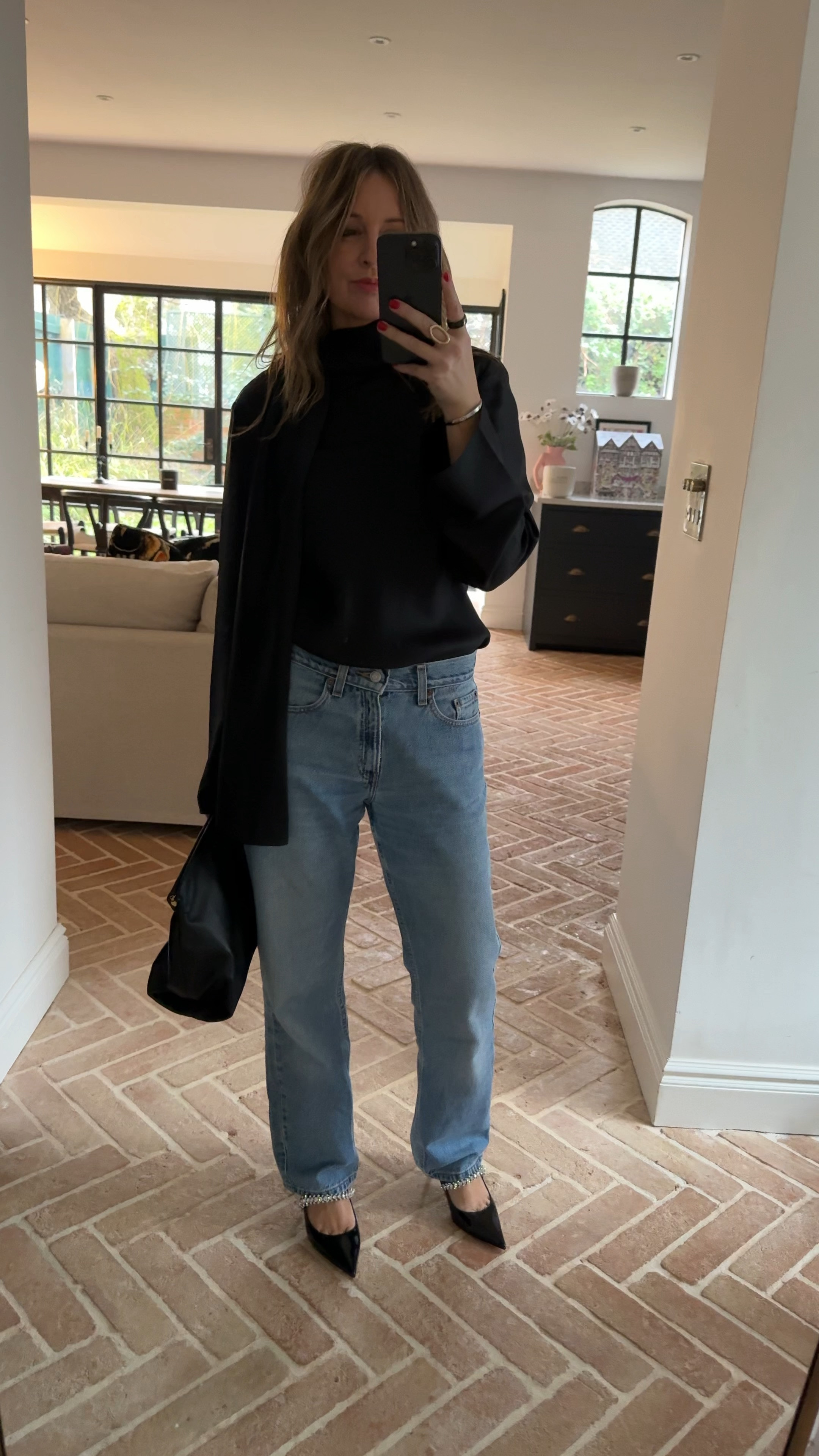 Christmas Day Outfit 🖤 vintage Levi’s, a silk top + Diamond Jimmy Choos 

#LTKwinter #LTKstyletip #LTKgrwm