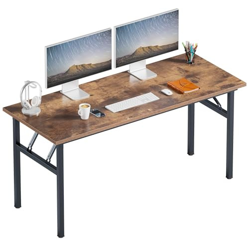 Need Folding Computer Desk, Large 60 inches Folding Table for Home Office, No Install Needed Fold... | Amazon (US)
