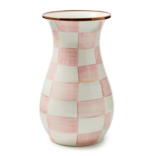 MacKenzie-Childs Rosy Check Tall Vase | MacKenzie-Childs