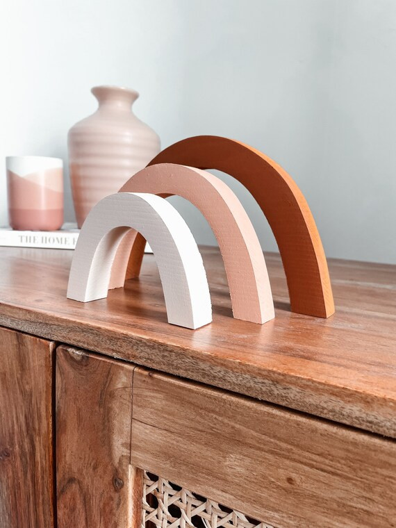 Wooden Rainbow Decor. Painted Boho Wood Rainbow. Rainbow | Etsy | Etsy (US)