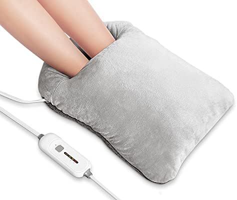 Electric Heated Foot Warmers for Women and Men | Fast Heating Pad Foot Warmers for Bed and Under ... | Amazon (US)