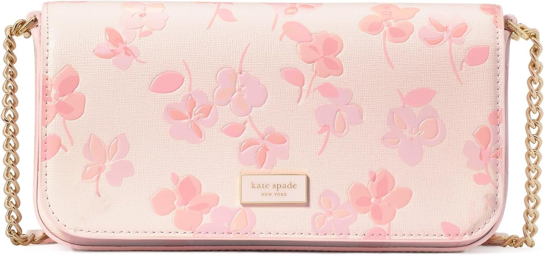 kate spade new york Serena Saffiano Leather Flap Chain Wallet | Amazon (US)