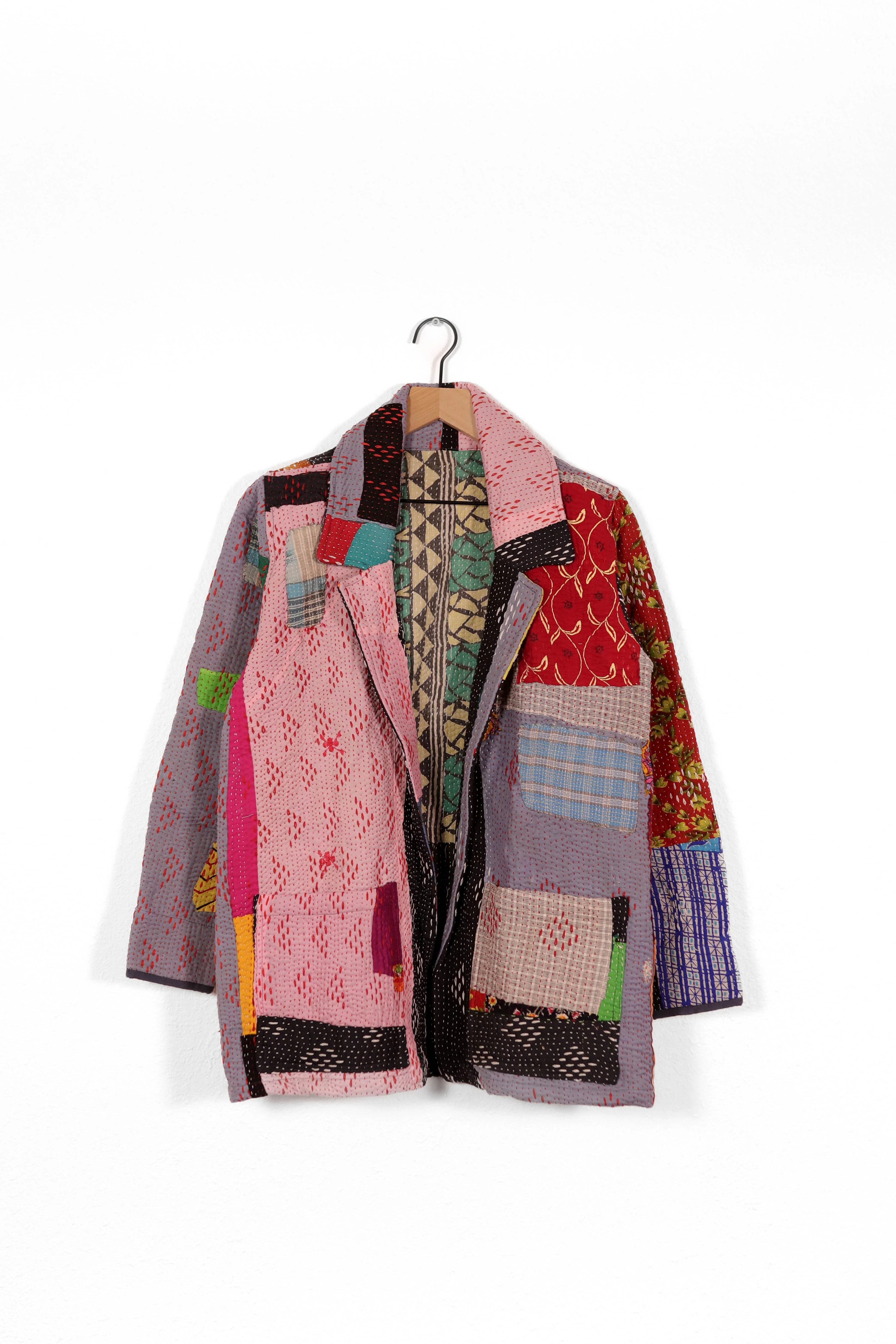 Vintage Kantha Barn Coat | Sapana