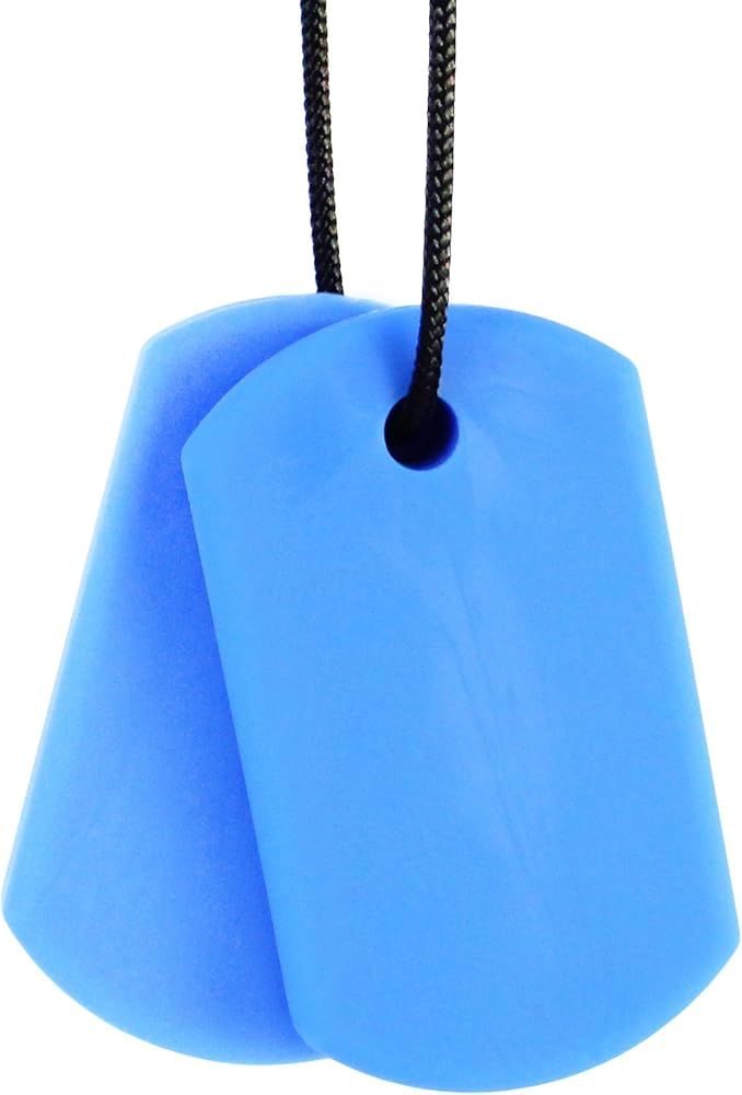ARK's Chew Tags Discreet Chewable Jewelry, Made in the USA (Very Firm) - Blue | Amazon (US)