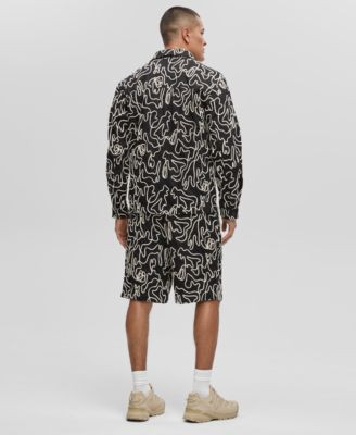 Mode of One Men's Floral Embroidered Shacket & Shorts, Exclusively at Macy's - Macy's | Macy's