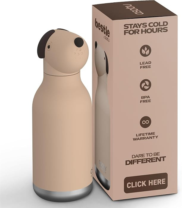 asobu Bestie Bottle Insulated Stainless Steel Water Bottle with Detachable Soft Animal Head Fun D... | Amazon (US)