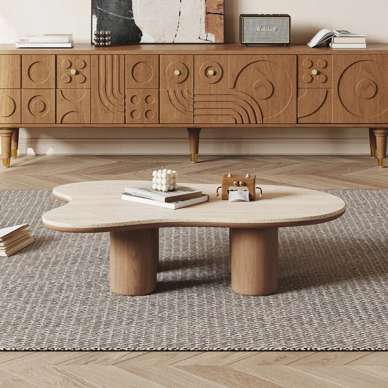 Latitude Run® 48'' Cloud Coffee Table, Wooden Coffee Table with 4 Legs | Wayfair | Wayfair North America