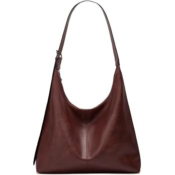 Women Large Hobo Bags Vegan Leather Shoulder Handbag Slouchy Tote Purses for Travel Shopping | Amazon (US)