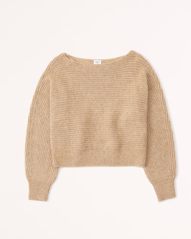 Women's Tonal Intarsia Dolman Sweater | Women's Tops | Abercrombie.com | Abercrombie & Fitch (US)