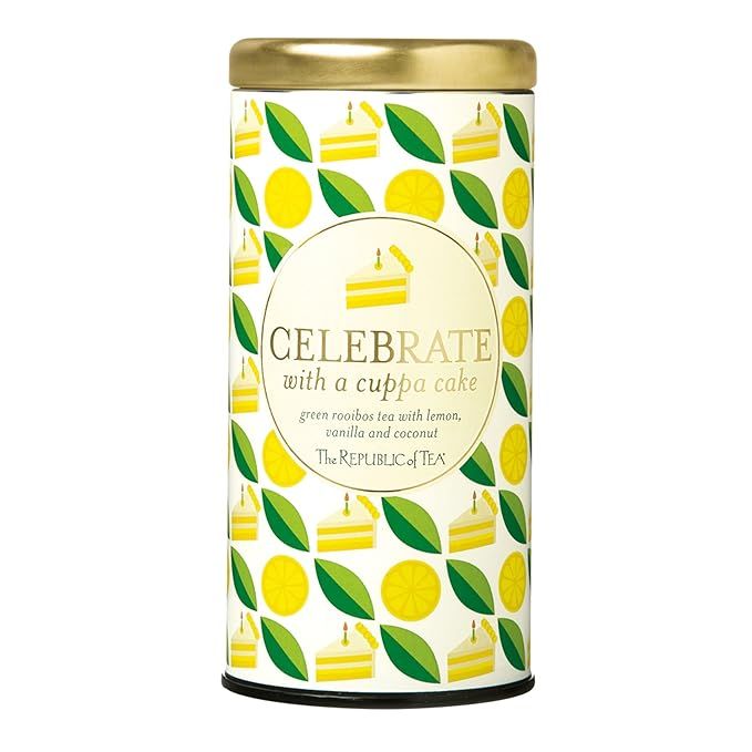 The Republic of Tea Celebrate With A Cuppa Cake Tea, 36 Tea Bags, Gourmet Tea, Vanilla Lemon-Coco... | Amazon (US)