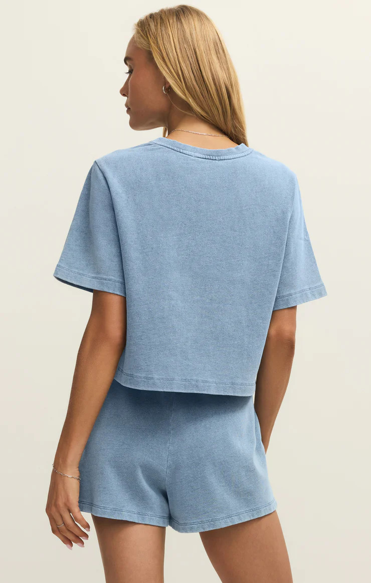 Curran Knit Denim Cropped Sweatshirt | Z Supply