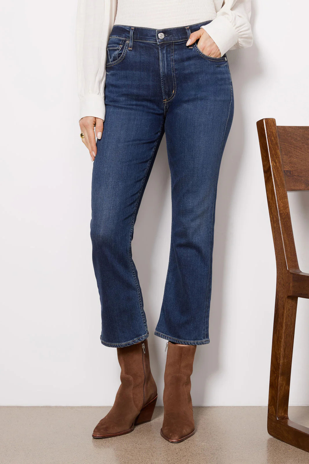 CITIZENS OF HUMANITY Women's Isola Straight Crop Jeans, Size 28, Blue | Evereve