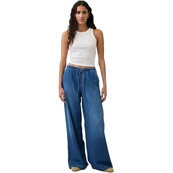 GAP Women's Pull-on Baggy Denim Jean | Amazon (US)
