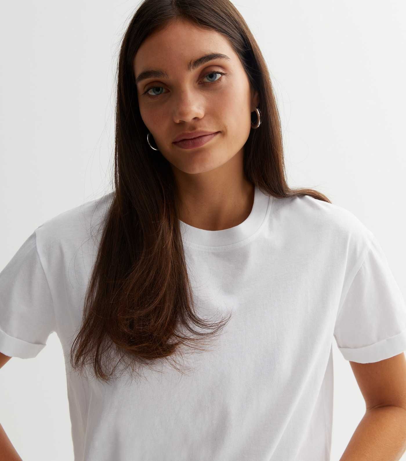 White Cotton Boxy T-Shirt
						
						Add to Saved Items
						Remove from Saved Items | New Look (UK)