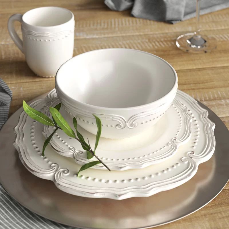 16 Piece Dinnerware Set, Service for 4 | Wayfair Professional