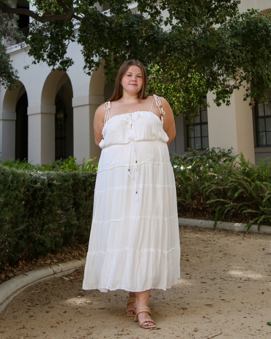 Plus size Anthropologie dress. 
Wearing 3X. 

Dress fit customizable with the strings!

#LTKmidsize #LTKstyletip #LTKplussize