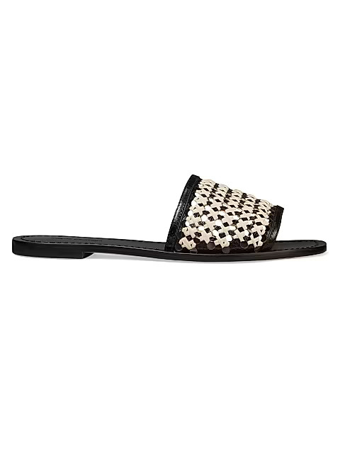Woven Raffia Slides | Saks Fifth Avenue