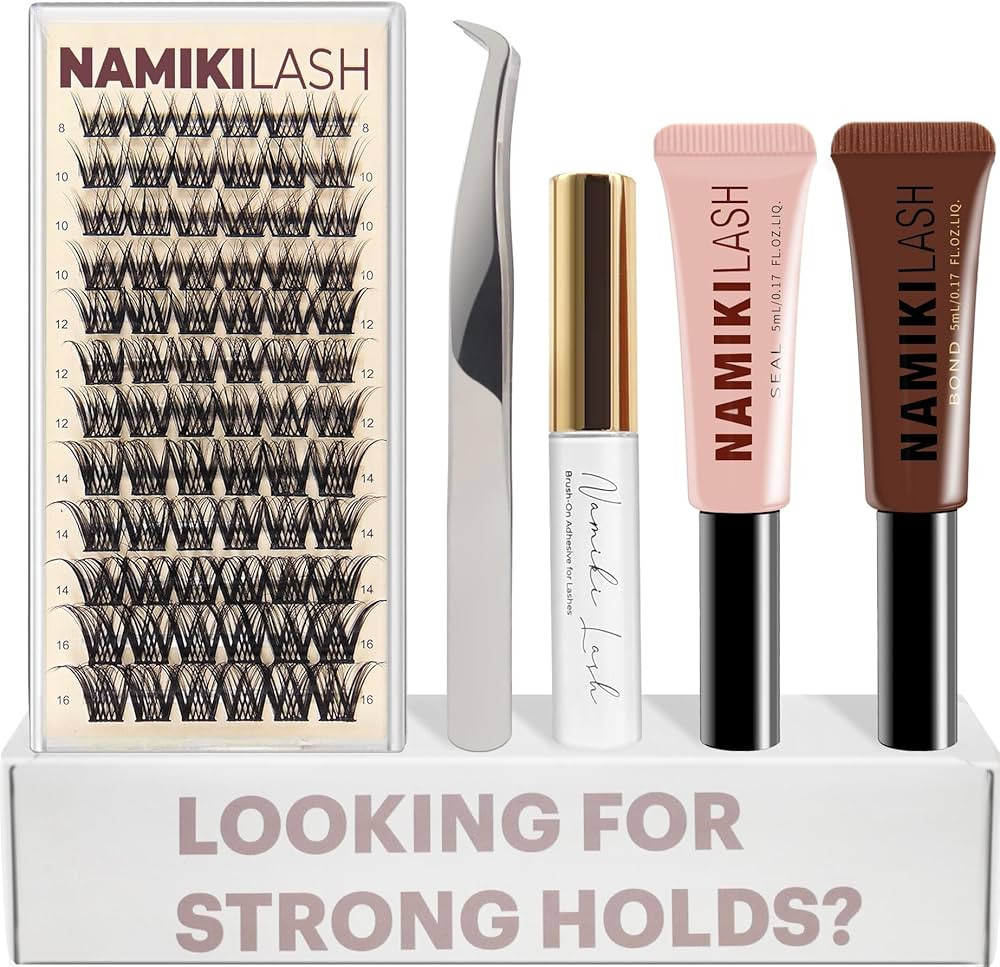 Namiki Lash Eyelash Extension Kit with Ultra-Strong Bond and Seal – 72-Pcs Cluster Lash Easy DI... | Amazon (US)