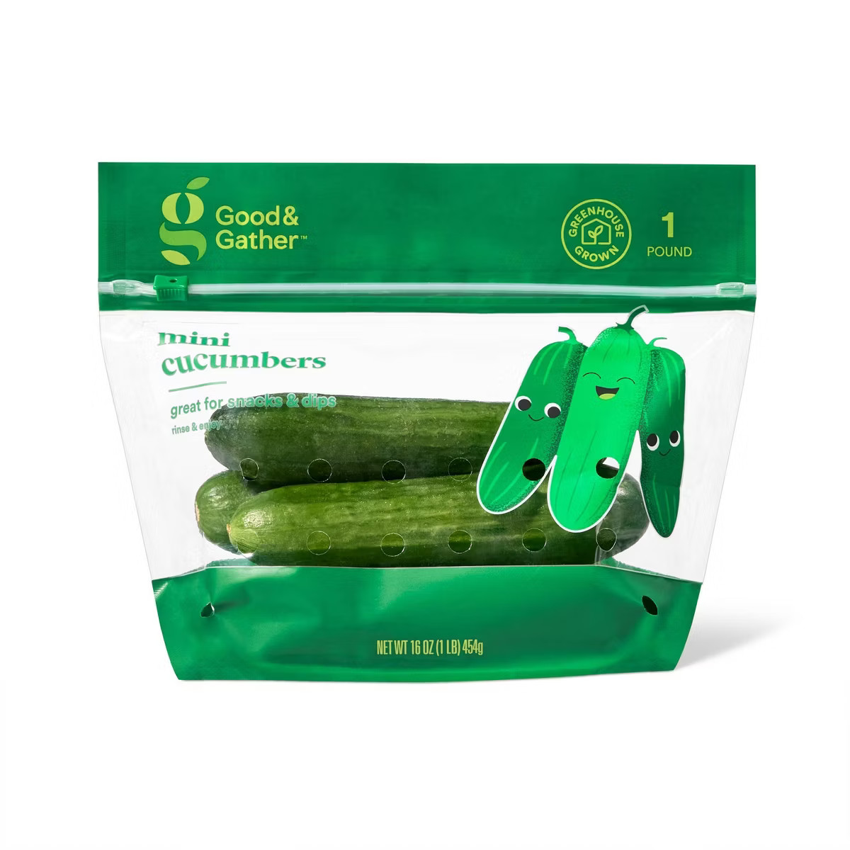 Fresh Mini Cucumbers - 16oz Bag - Good & Gather\u2122 (Packaging May Vary) | Target