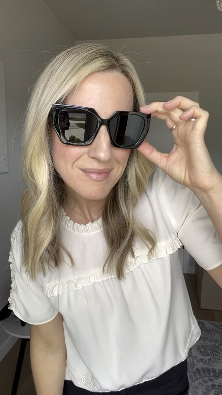 The super stylish designer, like sunglasses from #Amazon are perfect for summer! They are comfortable, have a UV protective lens, and are polarized. #Sunglasses #AmazonFind #SummerStyle.

#LTKunder50 #LTKFind #LTKtravel