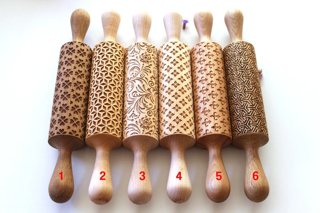 SET ON SALE 5 or 6 Lazer Engraved Rolling Pins Embossing - Etsy | Etsy (US)
