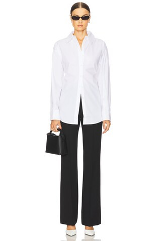 Sivan Poplin Shirt in White | Revolve Clothing (Global)