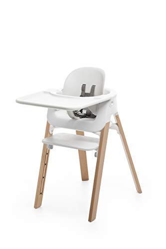 Stokke Steps Complete 5-in-1 Adjustable Baby High Chair Bundle, Natural Legs with White Seat (Inc... | Amazon (US)