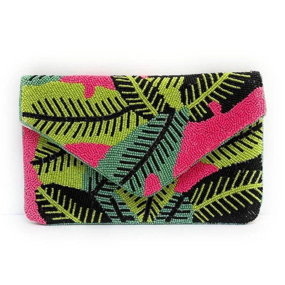 Palm Leaf Beaded Purse Summer Beaded Bag Birthday Gift | Etsy | Etsy (US)