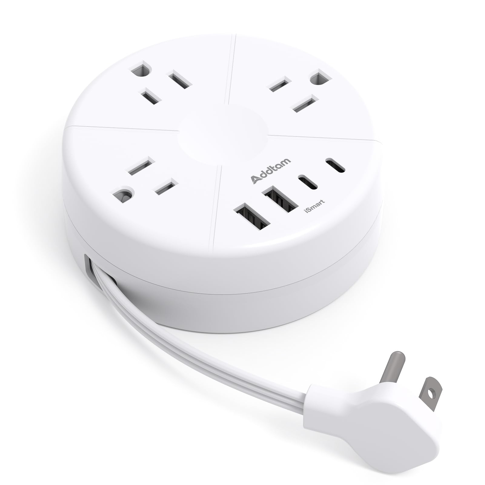 Addtam Travel Esstentials - Cruise Approved Power Strip with 5ft Retractable Cord, Ultra Thin Fla... | Amazon (US)