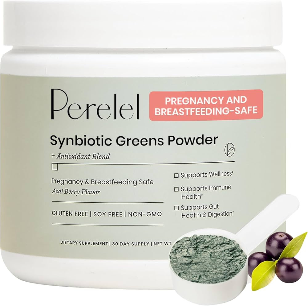 Amazon.com: Perelel Synbiotic Greens Powder, Superfood Blend with Fruits, Vegetables, Probiotics,... | Amazon (US)