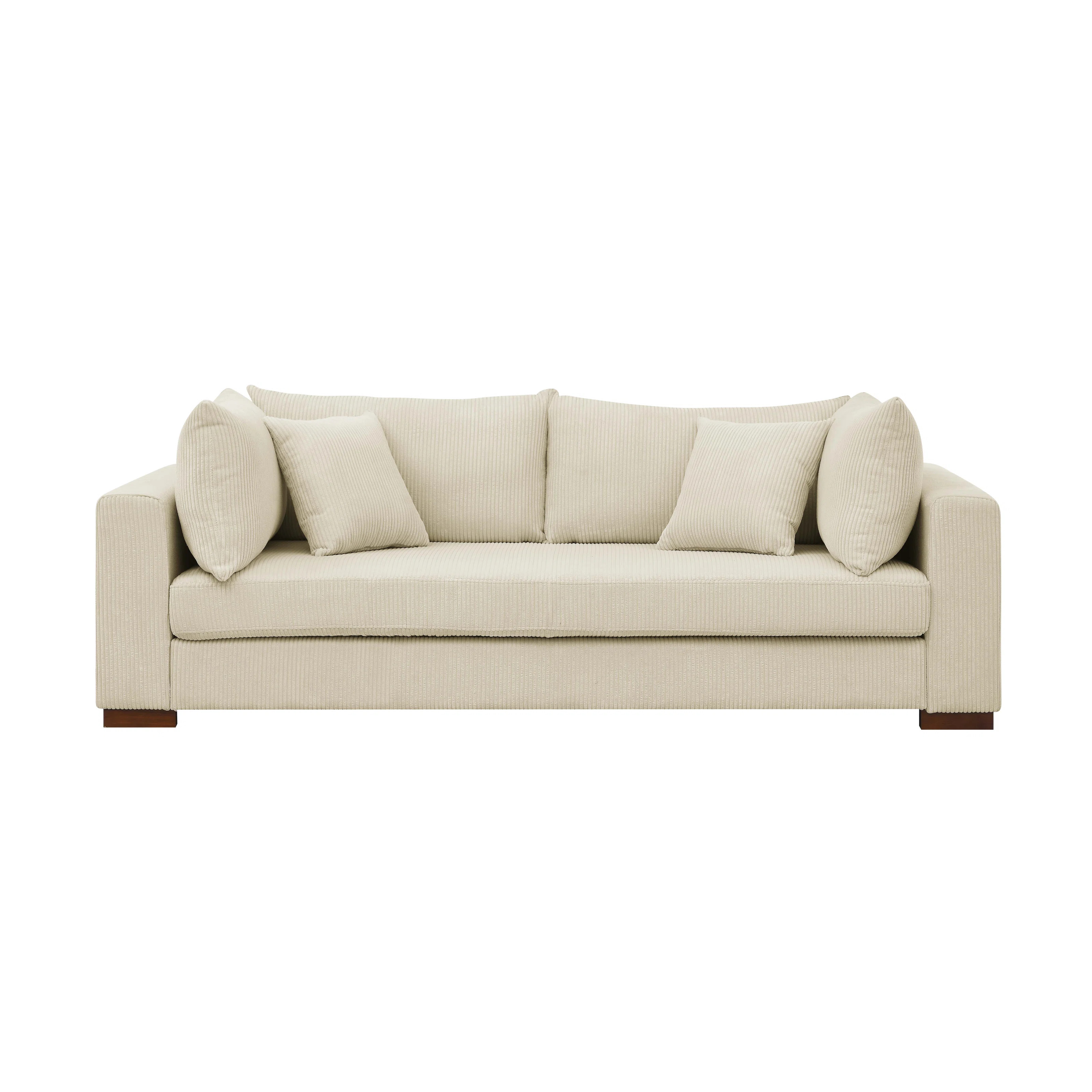 Alcantara 89.5" Square Arm Sofa | Wayfair North America