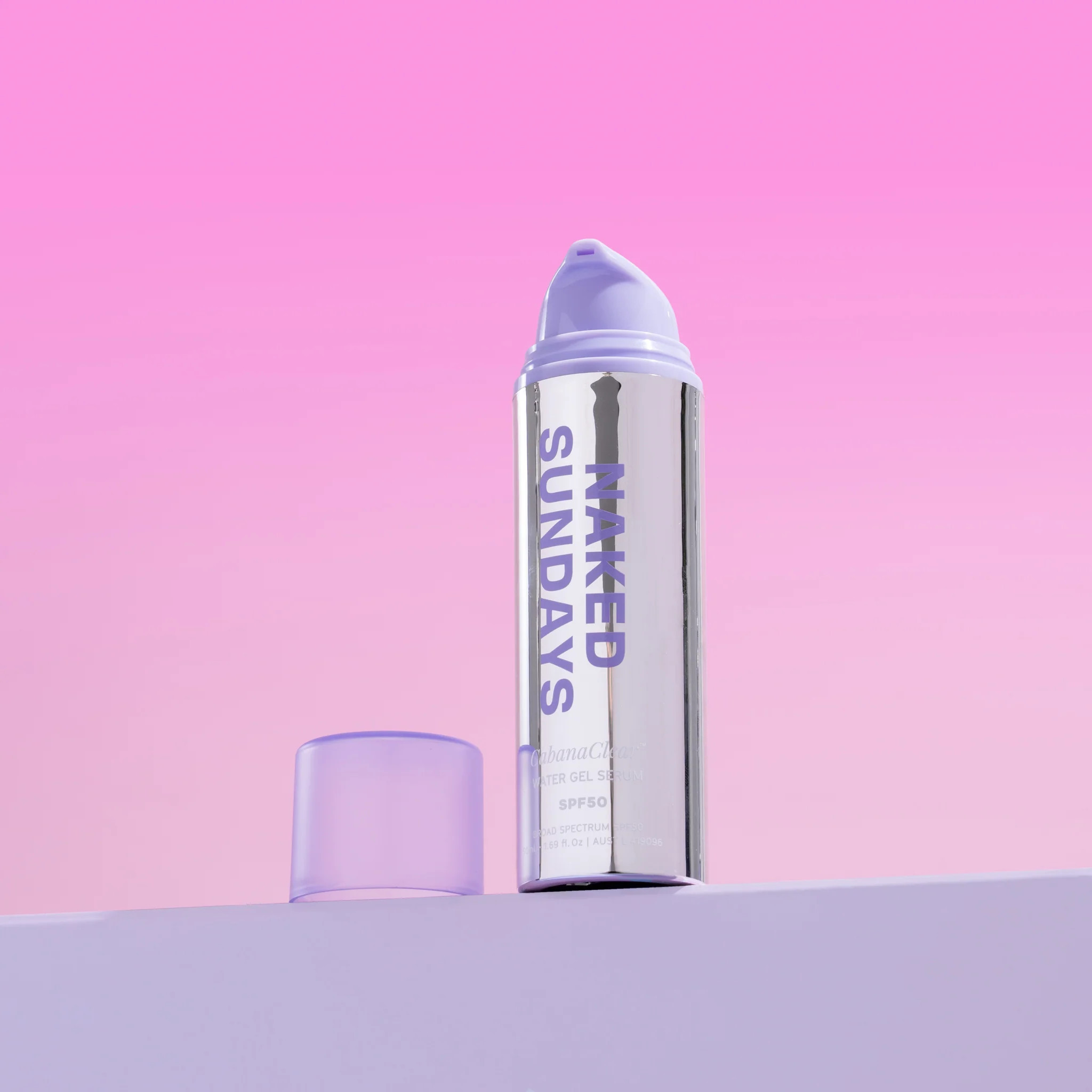SPF50 CabanaClear™ Invisible Water Gel Serum JUMBO (Extra 20mL!) | Naked Sundays (US)