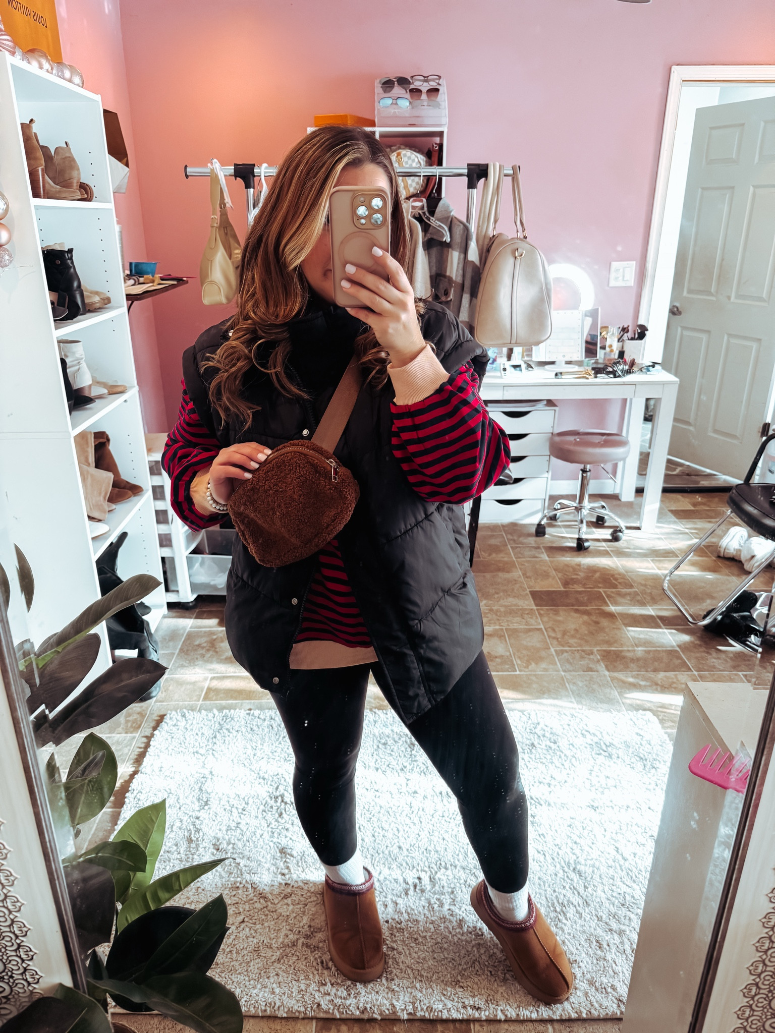 Amazon casual winter outfit idea 
Oversized, striped pullover and leggings 
Oversized vest and platform slippers .

#LTKOver40 #LTKFindsUnder50 #LTKSeasonal
