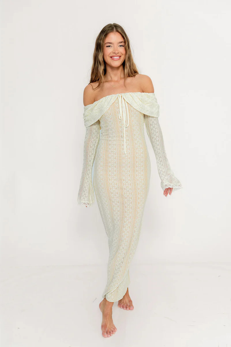 Ella Lace Maxi Dress in Cream *3/11 PRE-ORDER* | Worth Collective