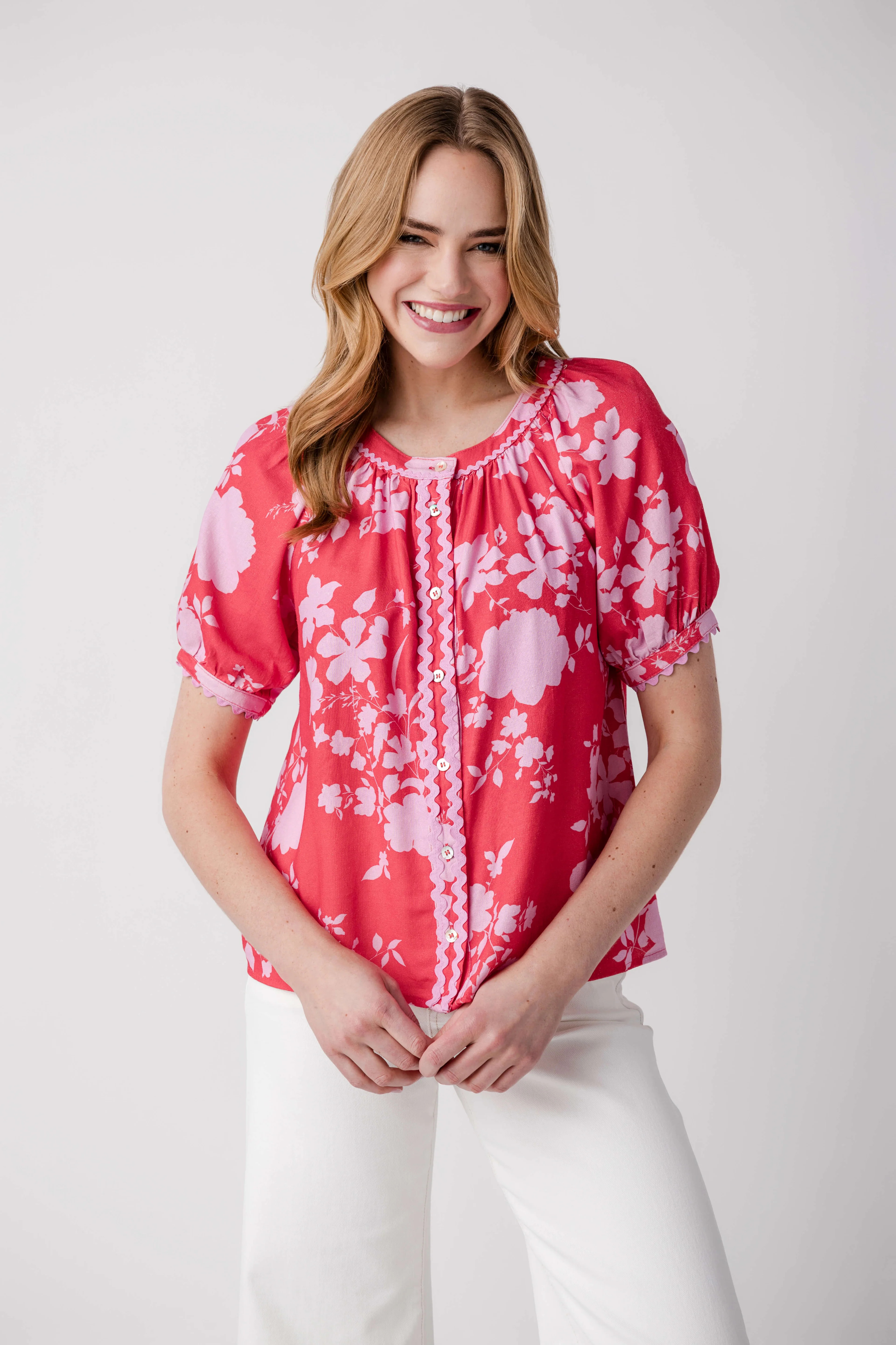 Fate Ric Rac Button Down Top | Social Threads
