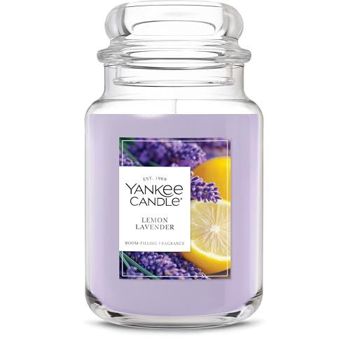 Yankee Candle Lemon Lavender Scented Candle, 22oz Large Jar with up to 150 Hour Burn Time, Giftable, Birthdays | Amazon (US)