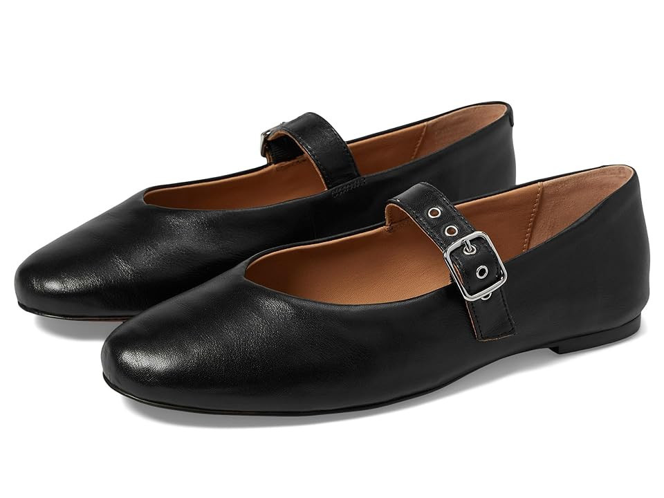 Madewell Madewell hera grommet mary jane flat (True Black) Women's Flat Shoes | Zappos