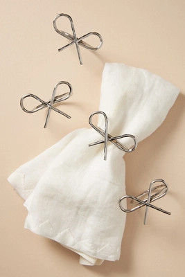 Bow Napkin Rings, Set of 4 | Anthropologie (US)