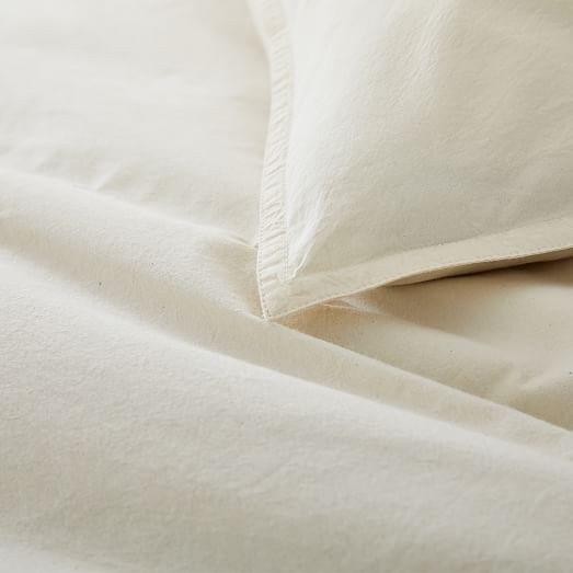 Organic Washed Cotton Percale Duvet Cover & Shams | West Elm (US)